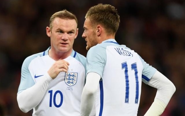Wayne Rooney and Jamie Vardy for England