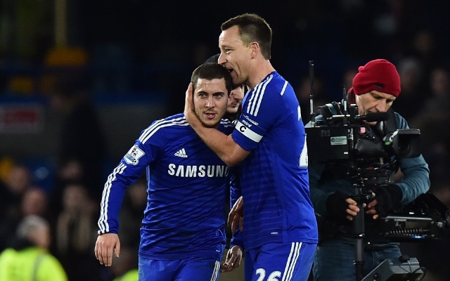 Chelsea teammates Eden Hazard and John Terry