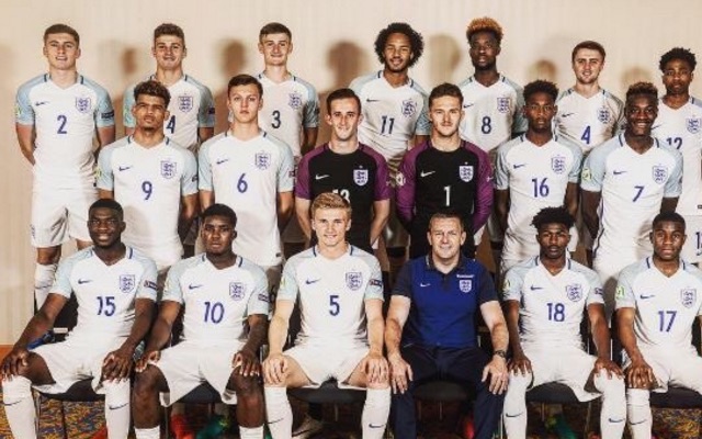 England U19 squad in 2016