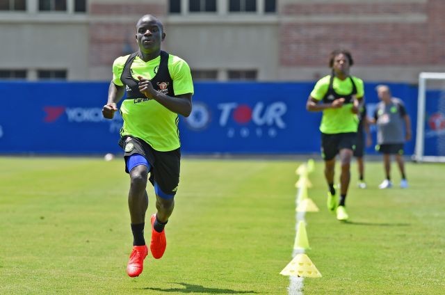 N’Golo Kante in Chelsea training