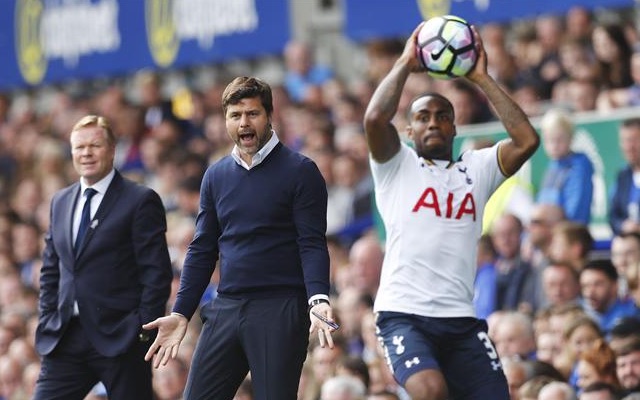 Mauricio Pochettino shouts and Danny Rose throws