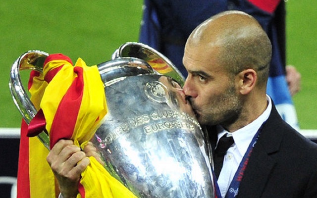 Pep Guardiola Champions League trophy