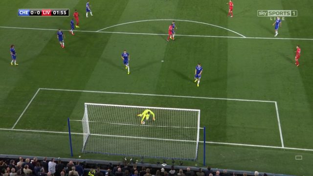 (Photo) Chelsea keeper Courtois gets lucky against Liverpool as spin ...