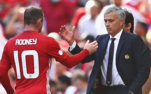 Wayne Rooney and Jose Mourinho