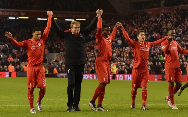 Liverpool celebrate 2-2 draw with West Brom