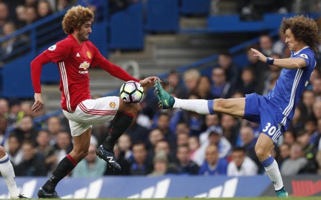 Ugly David Luiz tackle on Marouane Fellaini