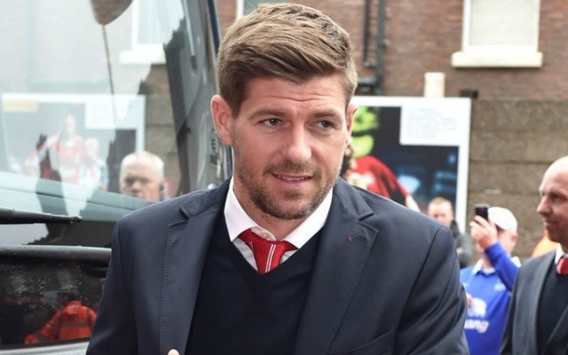 Steven Gerrard in Liverpool FC suit