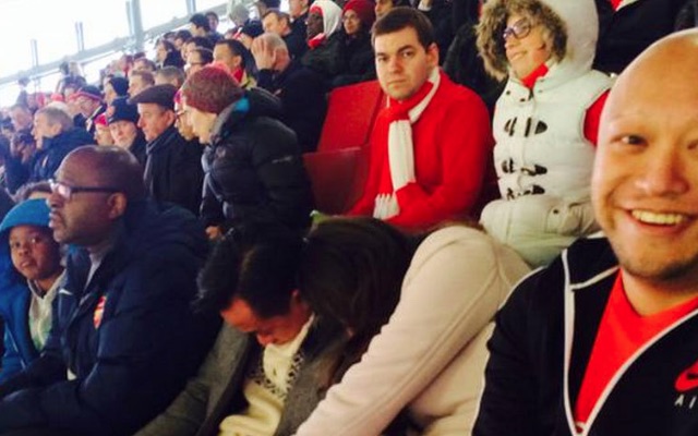 Fans caught sleeping at Arsenal's Emirates Stadium
