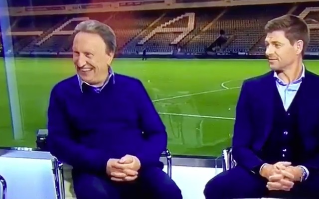 Steven Gerrard gives Neil Warnock death stare