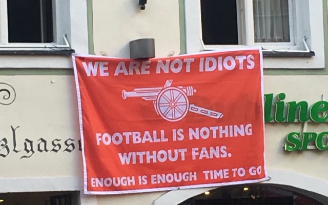 Arsenal banner - Time to go