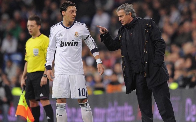 Mesut Ozil and Jose Mourinho at Real Madrid