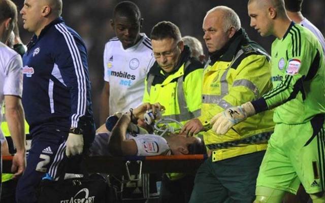 Shaun Barker stretchered off after horror injury
