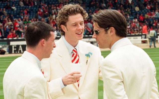 Liverpool white suits at FA Cup final