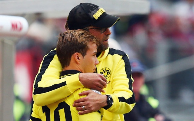 Mario Gotze and Jurgen Klopp