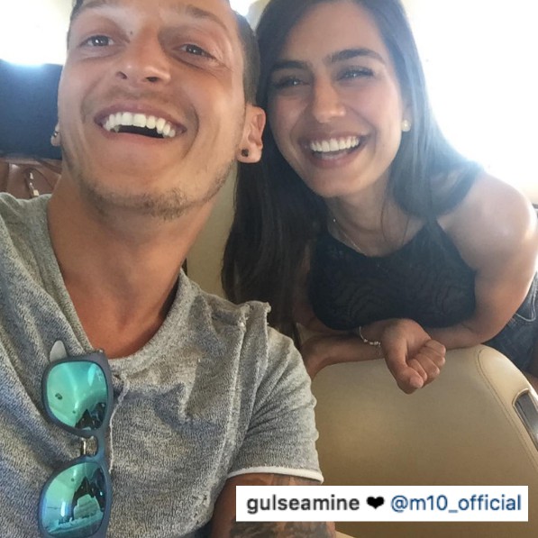 Mesut Ozil girlfriend Amine Gulse shows love for Arsenal star on Instagram