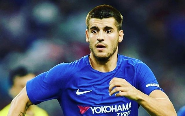 Alvaro Morata playing for Chelsea