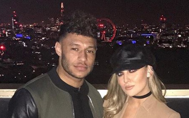 Alex Oxlade-Chamberlain with girlfriend Perrie Edwards