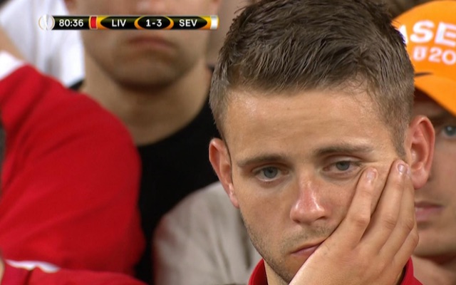 Liverpool fans sad as Reds lose to Sevilla