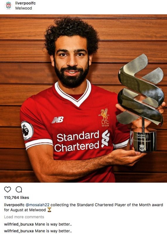 Mo Salah wins Liverpool Player of the Month for August