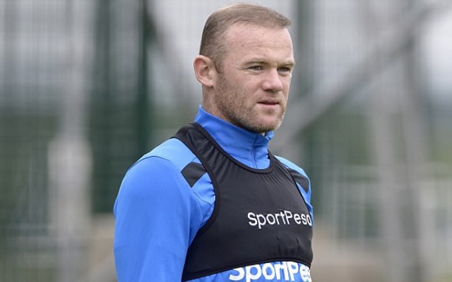 Wayne Rooney in Everton training