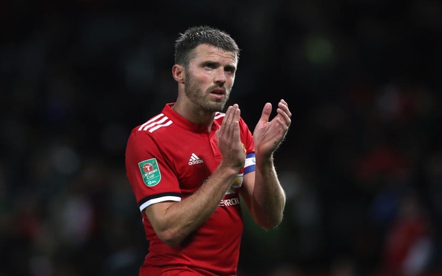 Michael Carrick in action for Manchester United