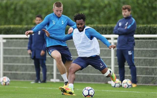 Danny Rose and Eric Dier in Tottenham training