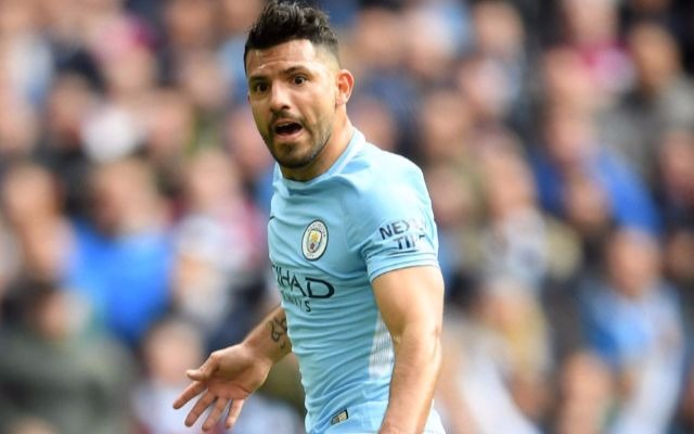 Sergio Aguero in action for Man City