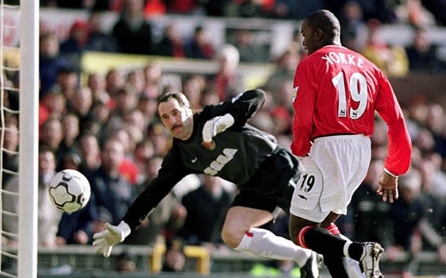 dwight yorke scored hat-trick v Arsenal