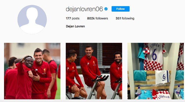 Dejan Lovren's Instagram