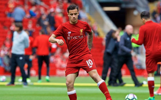 Coutinho in Liverpool training