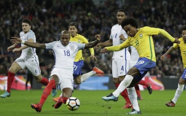 Ashley Young (left) impressed as he made his first England appearance in four years