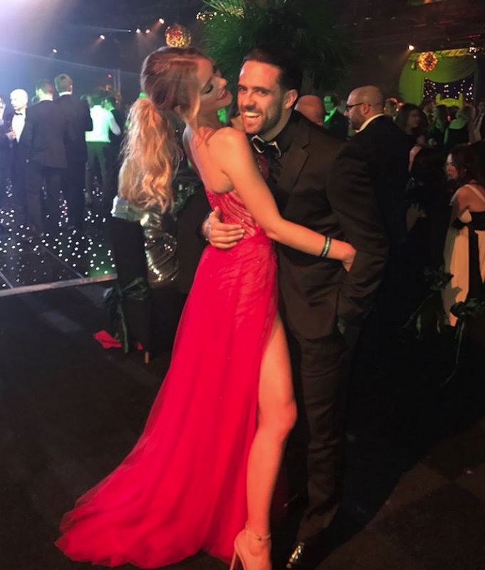 Georgia Gibbs and Danny Ings at the James Milner Foundation ball