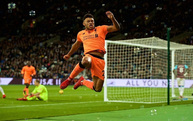 Oxlade-Chamberlain celebration