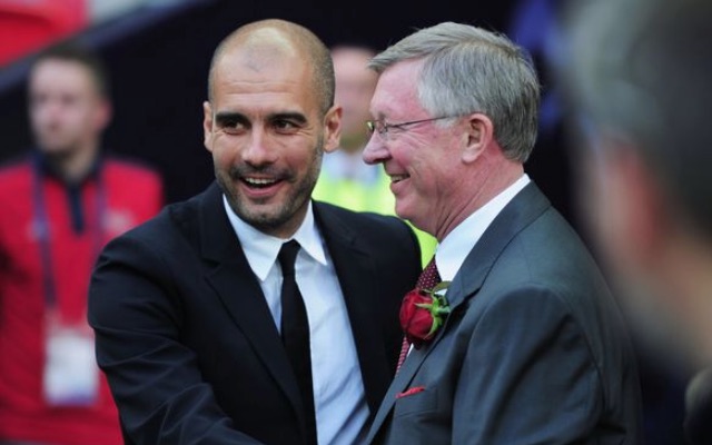 Pep Guardiola and Sir Alex Ferguson