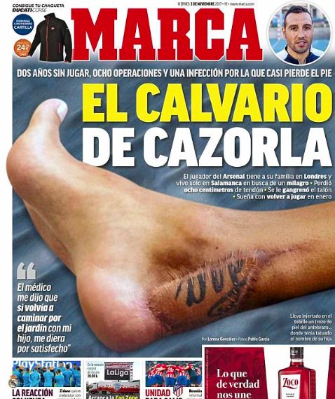 Santi Cazorla foot