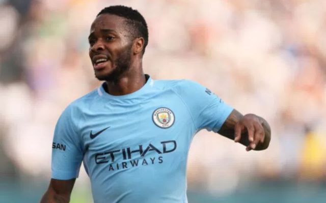 Raheem Sterling in action for Man City