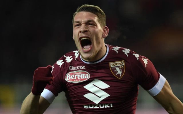 Andrea Belotti celebrating for Torino