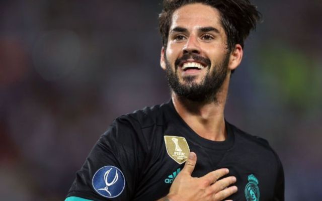 Isco celebrating for Real Madrid