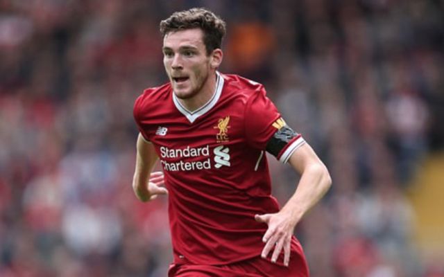 Liverpool defender Andy Robertson