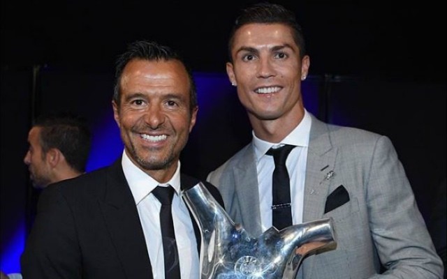 Cristiano Ronaldo with agent Jorge Mendes