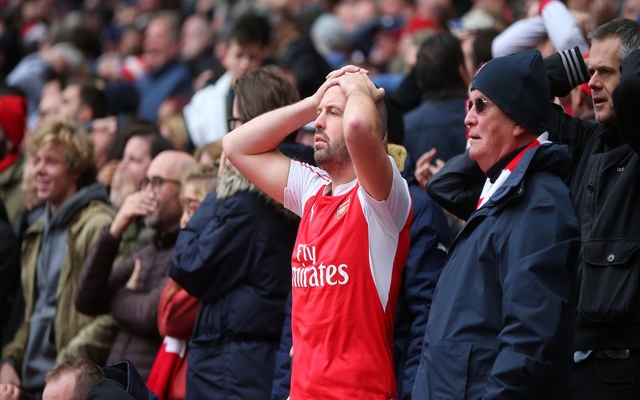 Arsenal fans upset