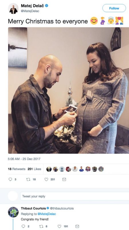 Matej Delac celebrates wife's pregnancy