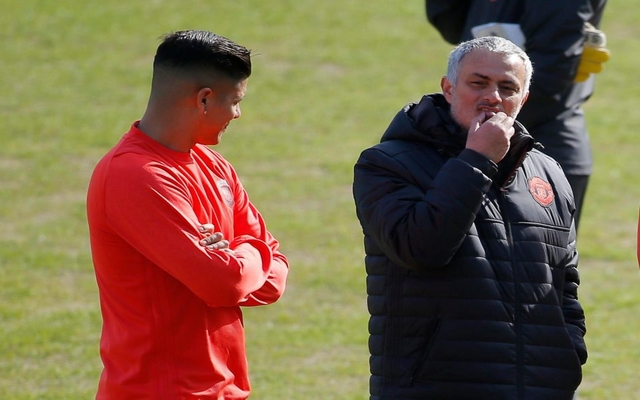 Mourinho Rojo Man Utd training