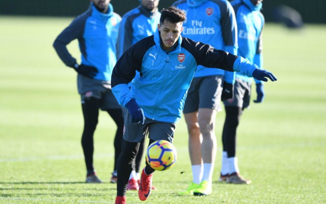 alexis sanchez arsenal training