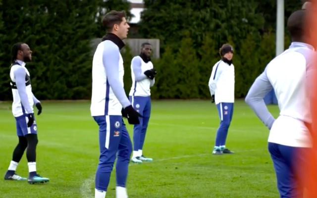 David Luiz Chelsea training