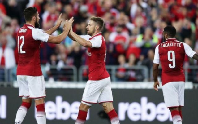 Arsenal players celebrating