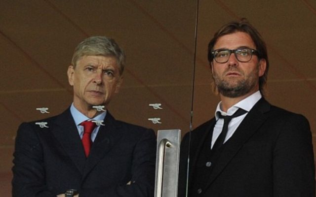 Arsenal and Liverpool's Arsene Wenger and Jurgen Klopp