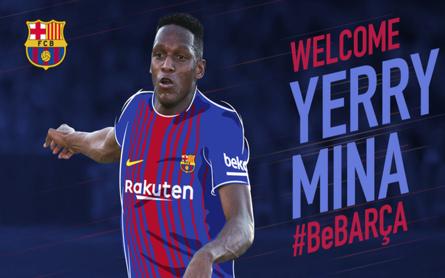 Yerry Mina signs for Barcelona