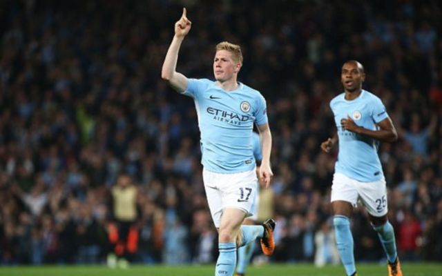 Man City midfielder Kevin De Bruyne