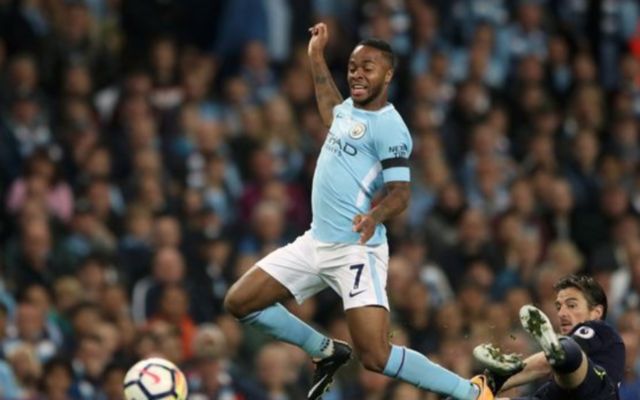 Man City midfielder Raheem Sterling